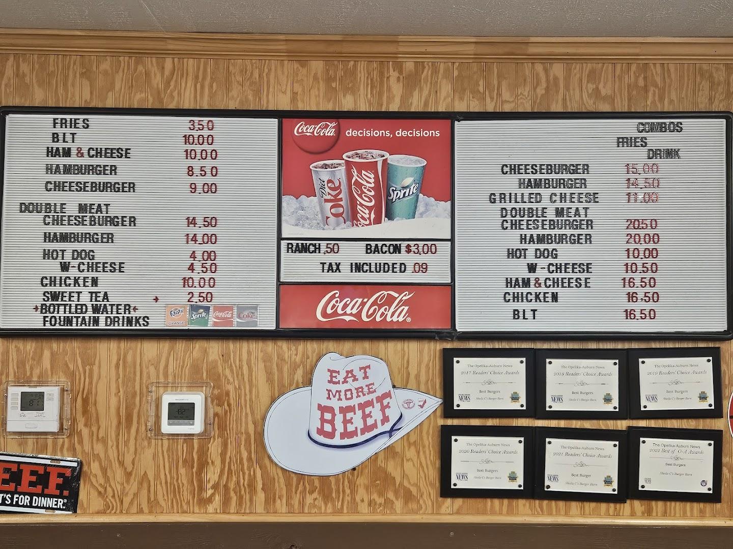 Sheila C's Burger Barn Menu image 2